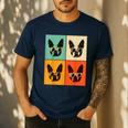 Bostie Dog Lover Boston Terrier With Sunglasses For Men Women Girls Kids Men's Casual T-Shirt Navy