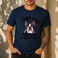 Bostie Mama Dog Dad Boston Terrier For Men Women Men's Casual T-Shirt Navy