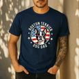 Boston Bull Terrier Men Boston Terrier Dog Dad Men's Casual T-Shirt Navy