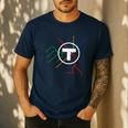 Boston T Subway Map Vintage MBTA Men's Casual T-Shirt Navy