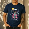 Boston Terrier Boston Bull Terrier Men's Casual T-Shirt Navy