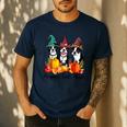 Boston Terrier Dog Lover Fall Ya'Ll Halloween Costume Men Women Men's Casual T-Shirt Navy