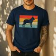 Boston Terrier Dog Lover Retro Vintage Cool For Dog Owner Men's Casual T-Shirt Navy