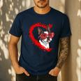 Boston Terrier Dog Mom Dad Valentine’s Day Pet Lover For Men Women Kids Men's Casual T-Shirt Navy