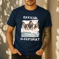 Boston Terrier Dog Official Sleepshirt Pajamas Nightgown Men Women Girls Kids Men's Casual T-Shirt Navy