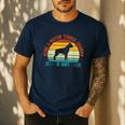 Being a Boston Terrier Grandpa Is Ruff Boston Terrier Men's Casual T-Shirt Navy