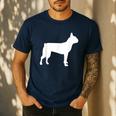 Boston Terrier Men's Casual T-Shirt Navy