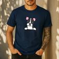 Boston Terrier In The Pocket Cute Pocket Boston Terrier Men's Casual T-Shirt Navy