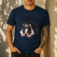 Boston Terrier Shirt I Didn't Fart My Butt Blew You A Kiss Men's Casual T-Shirt Navy