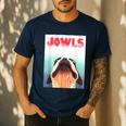 Boston Terriers Jowls Dog Mom Dog Dad Men's Casual T-Shirt Navy