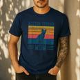 Dog Boston Terrier Mom Vintage Boston Terrier Mom Men's Casual T-Shirt Navy