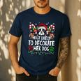 Most Likely Decorate Her Boston Terrier Dog Ugly Christmas Men's Casual T-Shirt Navy