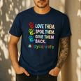 Love Daycare Provider Childcare Teacher Tie Dye Men&#x27;s Casual T-Shirt Navy