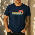 Retro Vintage Boston Terrier Dog Lover Boston Terrier Mom Men's Casual T-Shirt Navy