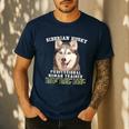 Siberian Husky Professional Human Trainer Men's Casual T-Shirt Navy