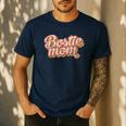 Vintage Boston Terrier Mom Dog Lover Pet Bostie Mama Men Women Girls Kids Men's Casual T-Shirt Navy