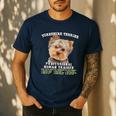 Yorkshire Terrier Yorkie Dog Professional Human Trainer Men's Casual T-Shirt Navy