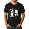 10 Years Old Birthday Boston Terrier Dog Lover 10th Party For Men Women Kids Men's Casual T-Shirt Black