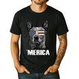 4th July Blue Heeler Dog Merica Patriotic USA Flag Cute Men's Casual T-Shirt Black