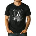 Astronaut Boston Terrier Space Galaxy Dog Lovers Men's Casual T-Shirt Black