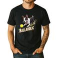 Ballaholic Boston Terrier Dog Chasing Bostie Ball Men's Casual T-Shirt Black