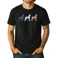 Boston Terrier 4th Of July Dog Patriotic USA Flag Man Woman Men's Casual T-Shirt Black
