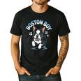 Boston Terrier Boy Cute Cartoon Dog Owner Pet Boston Terrier Men's Casual T-Shirt Black