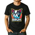 Boston Terrier Bruh Dog Lover Men's Casual T-Shirt Black