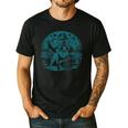 Boston Terrier Cowboy UFO Shirt Vintage Western Dog Mom Tee Men's Casual T-Shirt Black