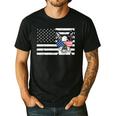 Boston Terrier Dog 4th Of July US American Flag Patriotic Men's Casual T-Shirt Black