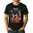 Boston Terrier Dog Christmas Happy Hallothankmas Halloween For Men Women Kids Men's Casual T-Shirt Black