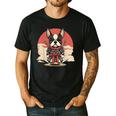 Boston Terrier Dog Japanese Style Samurai Dogs Men's Casual T-Shirt Black