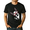 Boston Terrier Dog From Side Boston Bull Men's Casual T-Shirt Black