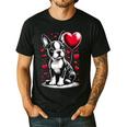 Boston Terrier Dog Valentine's Day Dog Owner Men's Casual T-Shirt Black