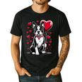 Boston Terrier Dog Valentine's Day Dog Owner Valentine Men's Casual T-Shirt Black
