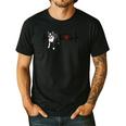 Boston Terrier EKG Heartbeat Heart Line Dog Lovers Men's Casual T-Shirt Black