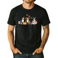 Boston Terrier Fall Pumpkin Tis The Season Autumn Women Men's Casual T-Shirt Black