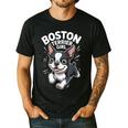 Boston Terrier Girl Cute Cartoon For Dog Owners Pet Terrier Men's Casual T-Shirt Black