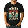 Boston Terrier Grandpa Dog Lover Father's Day Men's Casual T-Shirt Black