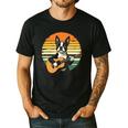 Boston Terrier Guitar Retro Men's Casual T-Shirt Black