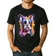 Boston Terrier Lover Pop Art Color Boston Terrier Dog For Men Women Girls Kids Men's Casual T-Shirt Black