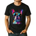 Boston Terrier Lovers Pop Art Boston Terrier Men's Casual T-Shirt Black