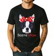 Boston Terrier Mom Bostie Women Girls Men's Casual T-Shirt Black