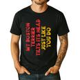 Boston Terrier Mom Dad Dog Lover Owner Women Men Men's Casual T-Shirt Black