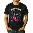 Boston Terrier Mom Men's Casual T-Shirt Black