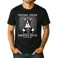 Boston Terrier Mug Shot Guilty Dog Men's Casual T-Shirt Black