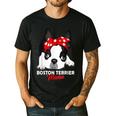 Boston Terrier Mum Dog Woman Idea Men's Casual T-Shirt Black
