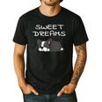 Boston Terrier Puppy Sweet Dreams Pajama For Bedtime Men's Casual T-Shirt Black