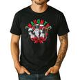Boston Terrier Santa Claus Elf Reindeer Christmas Dog X-Mas Men's Casual T-Shirt Black