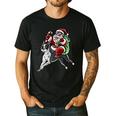 Boston Terrier Santa Claus Hat Merry Christmas Dog X-Mas Men's Casual T-Shirt Black
